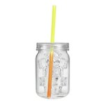 Custom Imprinted 24 oz. Plastic Mason Jar, Full Color - Clear Lid & Jar