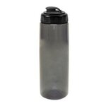 Custom Imprinted 30 oz. PET Bottle with Flip Full Color - Transparent Black