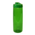Custom Imprinted 30 oz. PET Bottle with Flip Full Color - Transparent Green