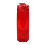 Custom Imprinted 30 oz. PET Bottle with Flip Full Color - Transparent Red