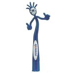 Custom Imprinted Thumbs-Up Bend-A-Pen Full Color - Blue