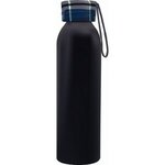 Custom Printed Aluminum Bottle with Strap 20oz. - Black