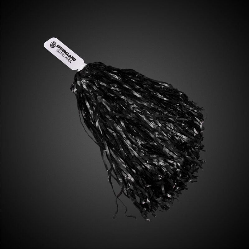 Main Product Image for Custom Printed Black Pom Pom 16"