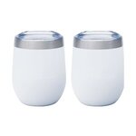 Custom Printed Brisbane II Two-Piece Wine Tumbler Gift Set - White