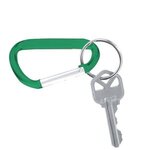 Custom Printed Carabiner Keychain - Green