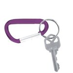 Custom Printed Carabiner Keychain - Purple