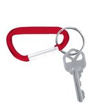 Custom Printed Carabiner Keychain - Red