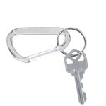 Custom Printed Carabiner Keychain - Silver