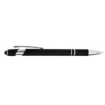 Custom Printed CORE365 Rubberized Aluminum Click Stylus Pen - Black