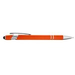 Custom Printed CORE365 Rubberized Aluminum Click Stylus Pen - Campus Orange
