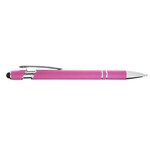 Custom Printed CORE365 Rubberized Aluminum Click Stylus Pen - Charity Pink