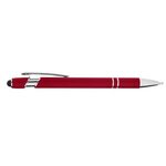 Custom Printed CORE365 Rubberized Aluminum Click Stylus Pen - Classic Red