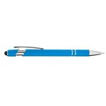 Custom Printed CORE365 Rubberized Aluminum Click Stylus Pen - Electric Blue