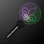 Custom Printed Fleur de Lis Mardi Gras LED Light Wand -  