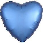 Custom Printed Foil Balloons Heart Shape 17" - Azure
