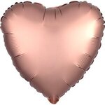 Custom Printed Foil Balloons Heart Shape 17" - Rosegold