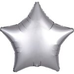 Custom Printed Foil Balloons Star Shape 17" - Platinum