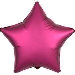 Custom Printed Foil Balloons Star Shape 17" - Pomegranate