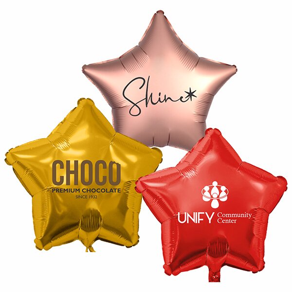 Main Product Image for Custom Printed Foil Balloons Star Shape 17"