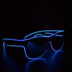 Custom Printed LED Sunglasses Blue -  