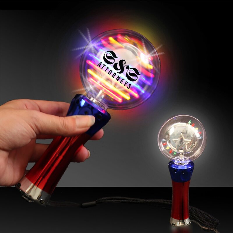 Main Product Image for Custom Printed Light-Up LED Glow Spinner Wand