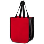 Custom Printed Matte Laminated Tote Bag 12" x 15" - Red-black