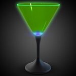 Custom Printed Neon LED Martini Glasses - Green