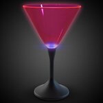 Custom Printed Neon LED Martini Glasses - Pink