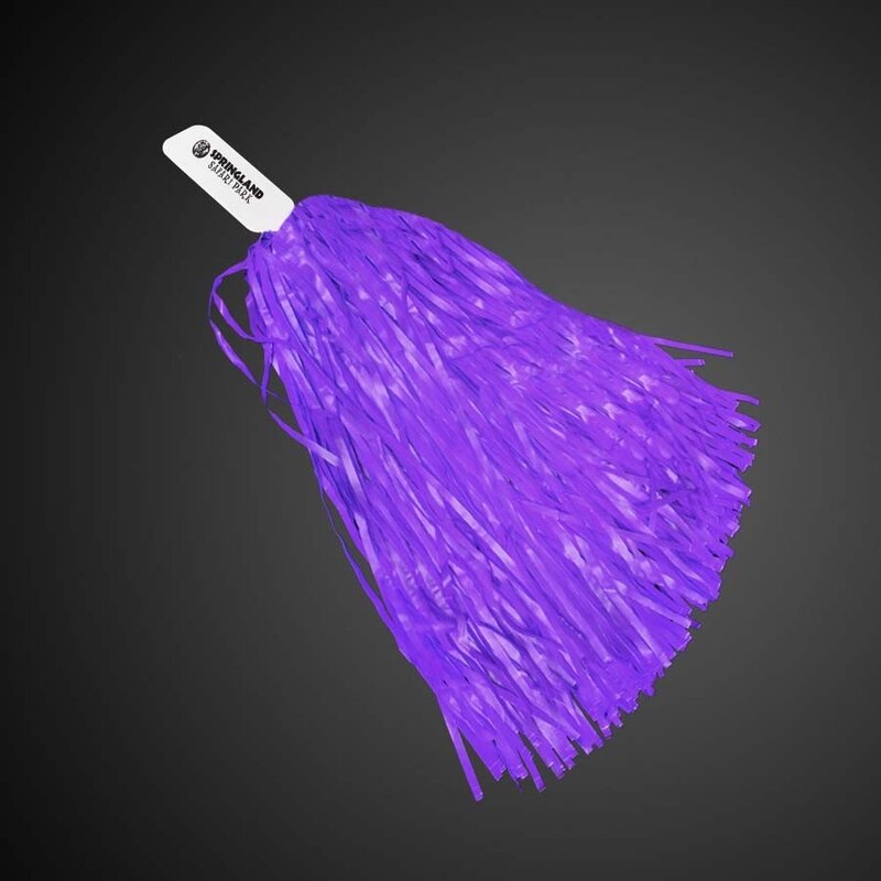 Main Product Image for Custom Printed Plastic Pom Pom 16" Purple