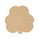 Custom Printed Shamrock Cork Coaster - Natural