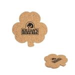 Custom Printed Shamrock Cork Coaster -  