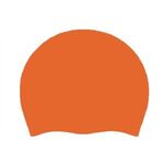 Custom Printed Silicone Swim Cap - Orange
