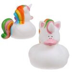 Custom Printed Unicorn Duck - White-rainbow