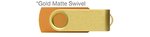 Custom Printed USB 512 MB - Golden Brown w/ Gold Swiv