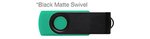 Custom Printed USB 512 MB - Green w/ Black Swivel