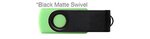 Custom Printed USB 512 MB - Lgt Green w/ Black Swivel