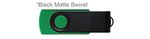 Custom Printed USB 512 MB - Med Green w/ Black Swivel