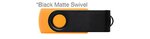 Custom Printed USB 512 MB - Orange w/ Black Swivel