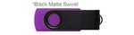Custom Printed USB 512 MB - Purple w/ Black Swivel