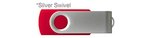 Custom Printed USB 512 MB - Red w/ Silver Swivel