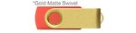 Custom Printed USB 512 MB - Salmon w/ Gold Swivel
