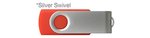 Custom Printed USB 512 MB - Salmon w/ Silver Swivel