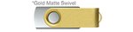 Custom Printed USB 512 MB - Silver w/ Gold Swivel
