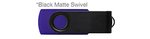 Custom Printed USB 512 MB - Violet w/ Black Swivel