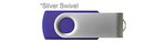 Custom Printed USB 512 MB - Violet w/ Silver Swivel