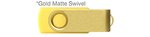 Custom Printed USB 512 MB - Yellow w/ Gold Swivel