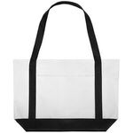 Custom Printed Yorker Canvas Tote Bag - Black