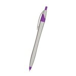 Dart Pen - Silver w/ Purple Trim