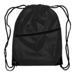 Daypack - Drawstring Backpack - Full Color - Black