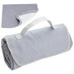 Deluxe Barrel Fleece Blanket - Medium Gray